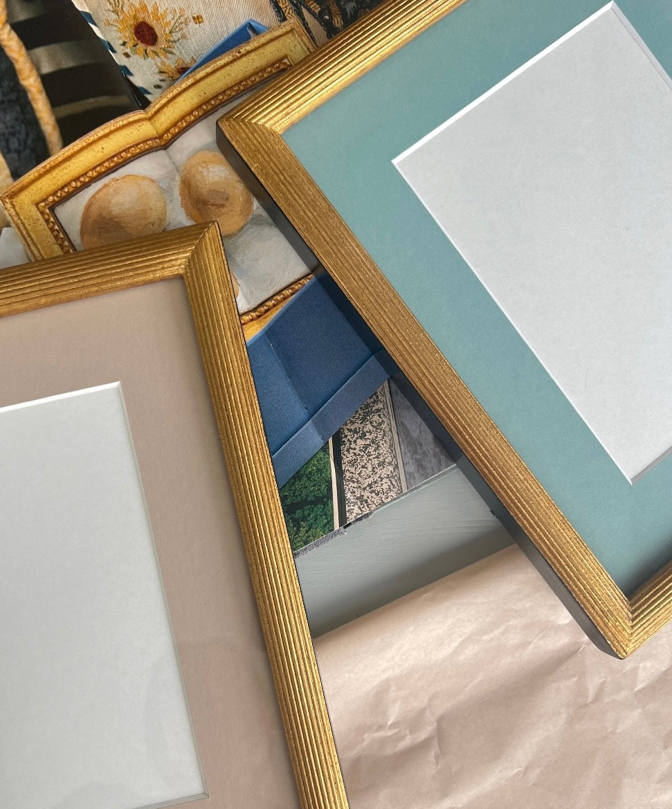 Atelier Julia Labet x Helle Thygesen Portrait Frame - Sarcelle Blue / Gold
