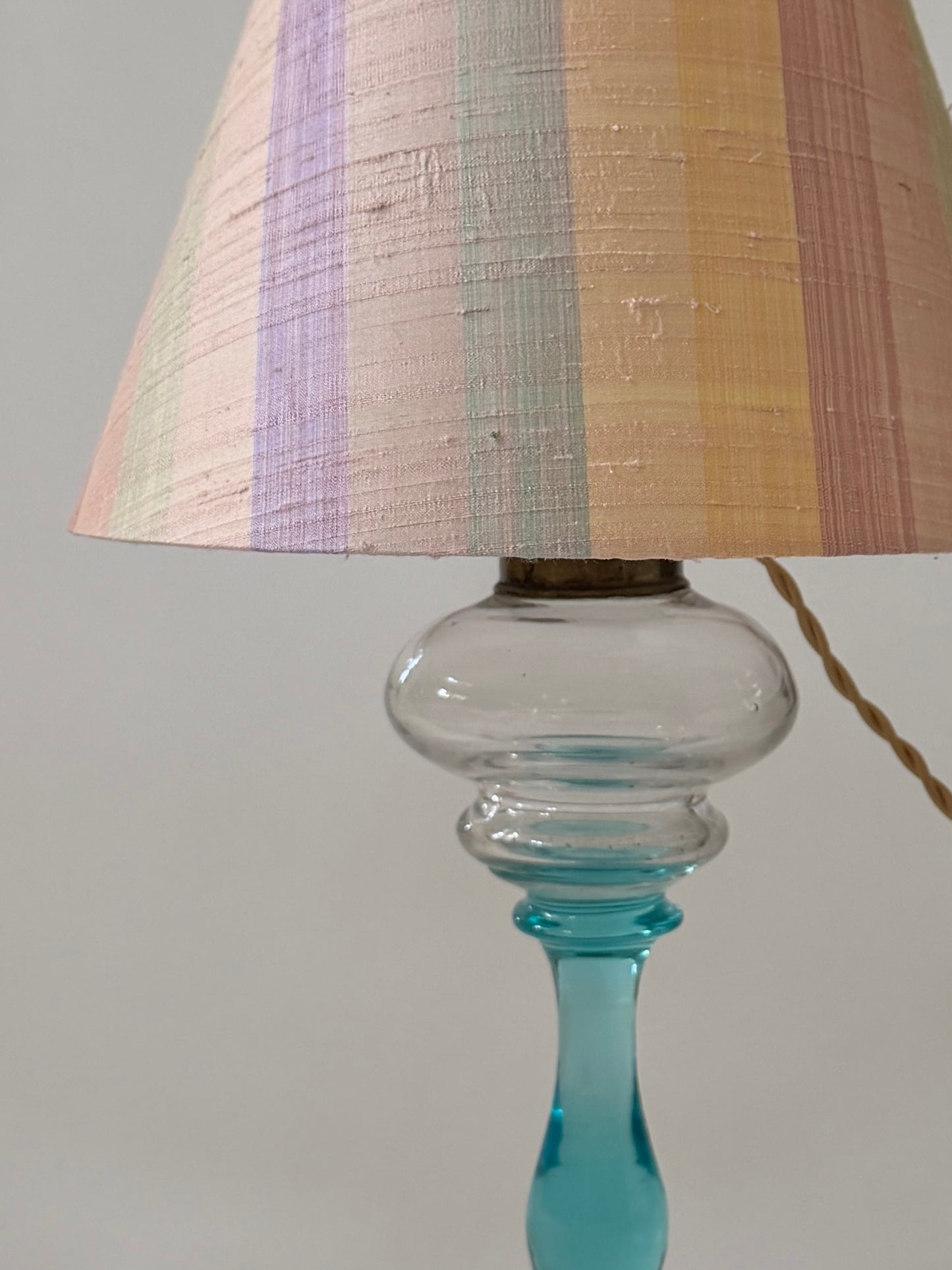 French Glass Table Lamp