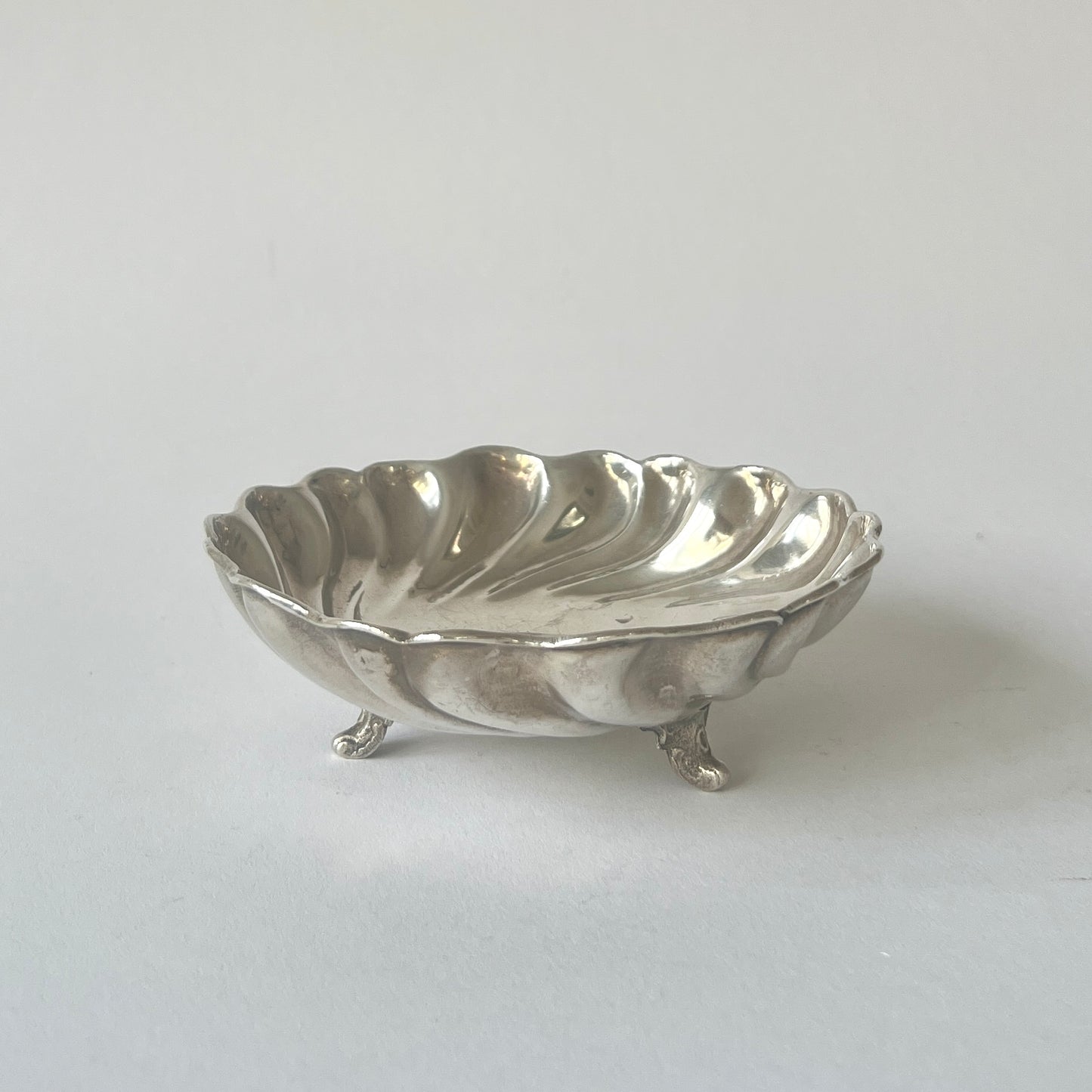 Footed silver bowl