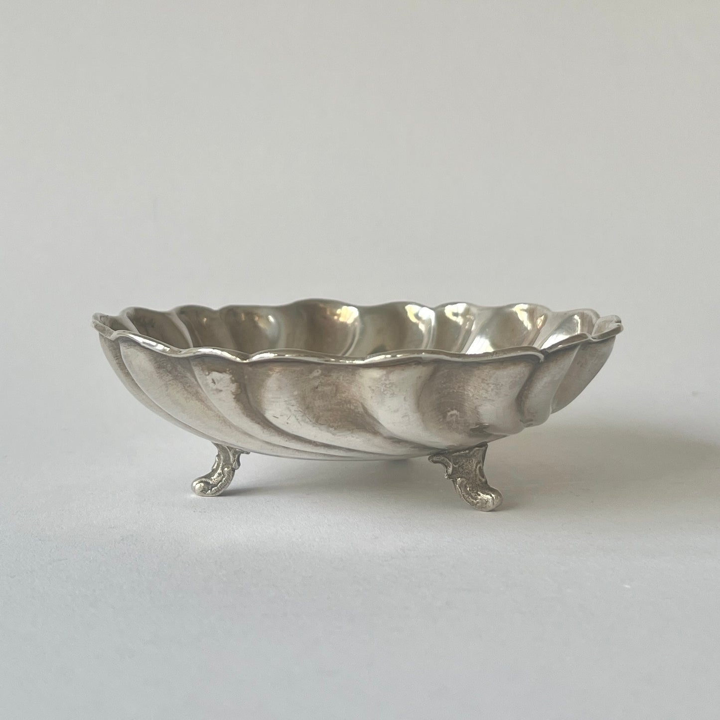 Footed silver bowl