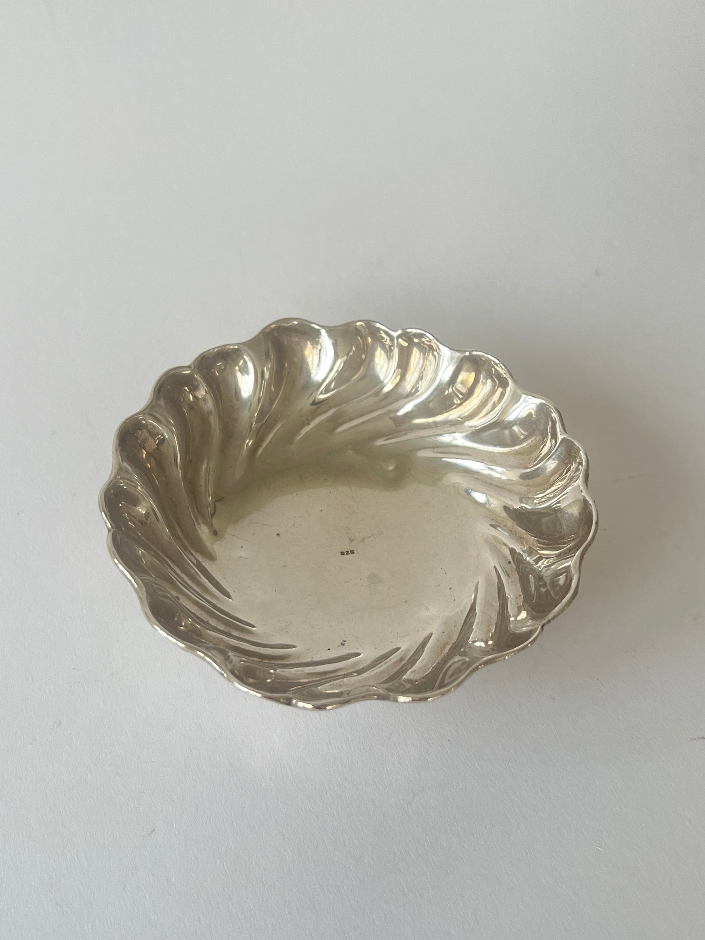 Footed silver bowl