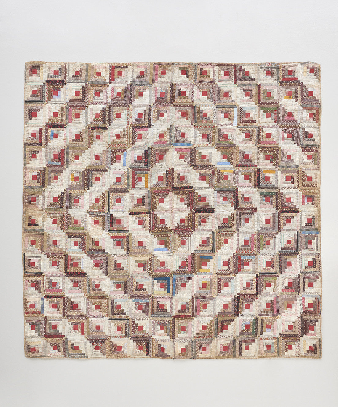 Log Cabin Patchwork Quilt - SOLD