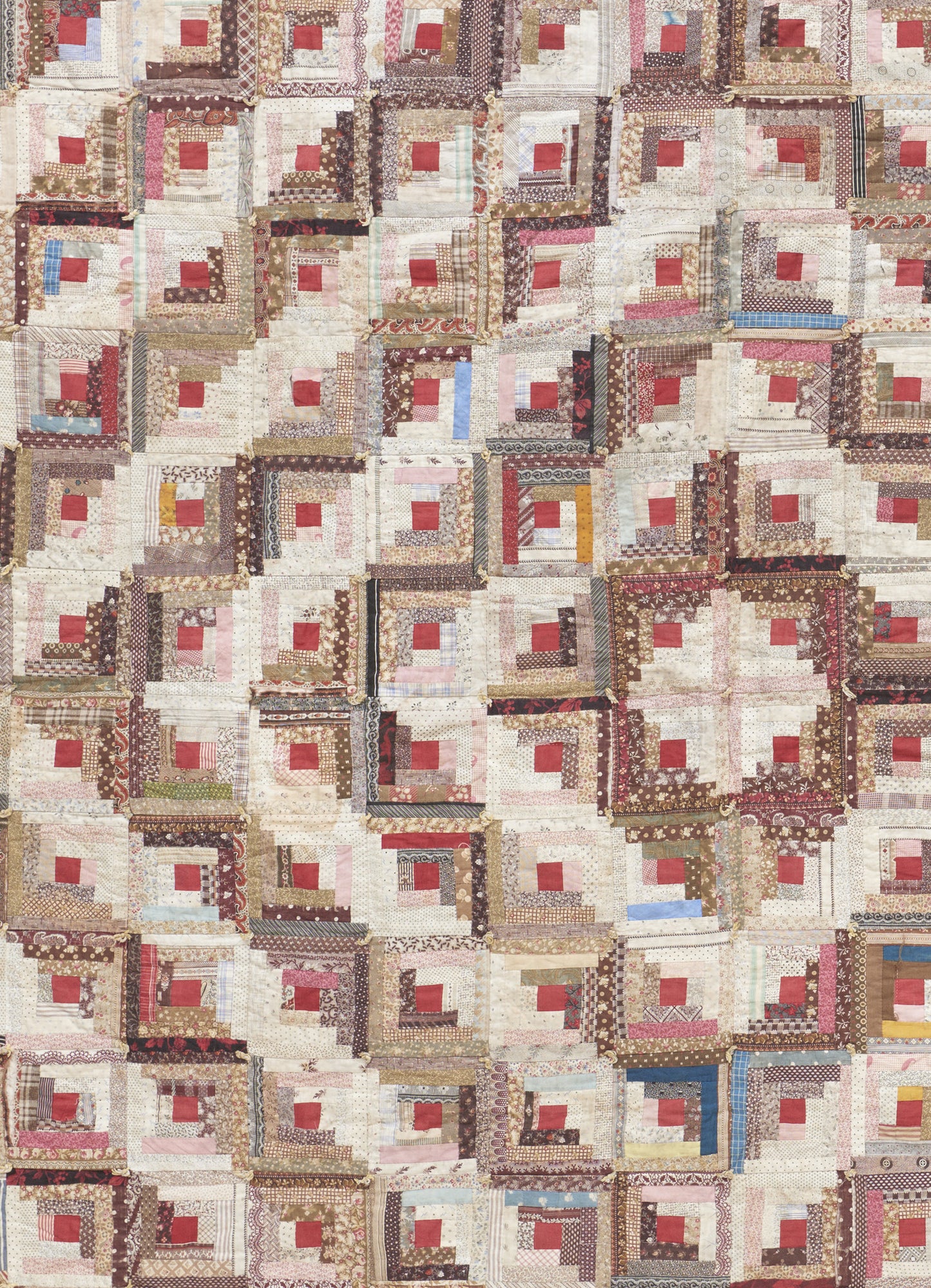Log Cabin Patchwork Quilt - SOLD
