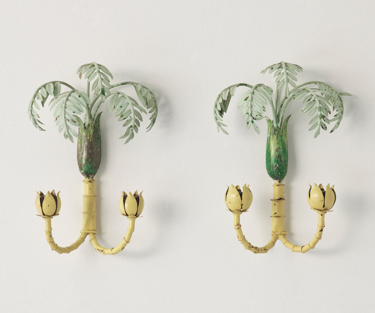 Pair of Palm Wall Lights - SOLD