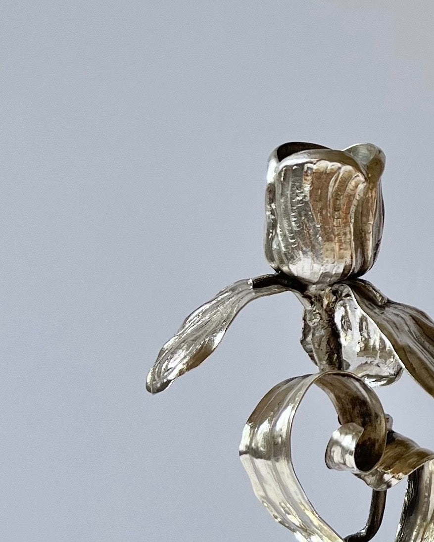Art Nouveau Silver Candlesticks