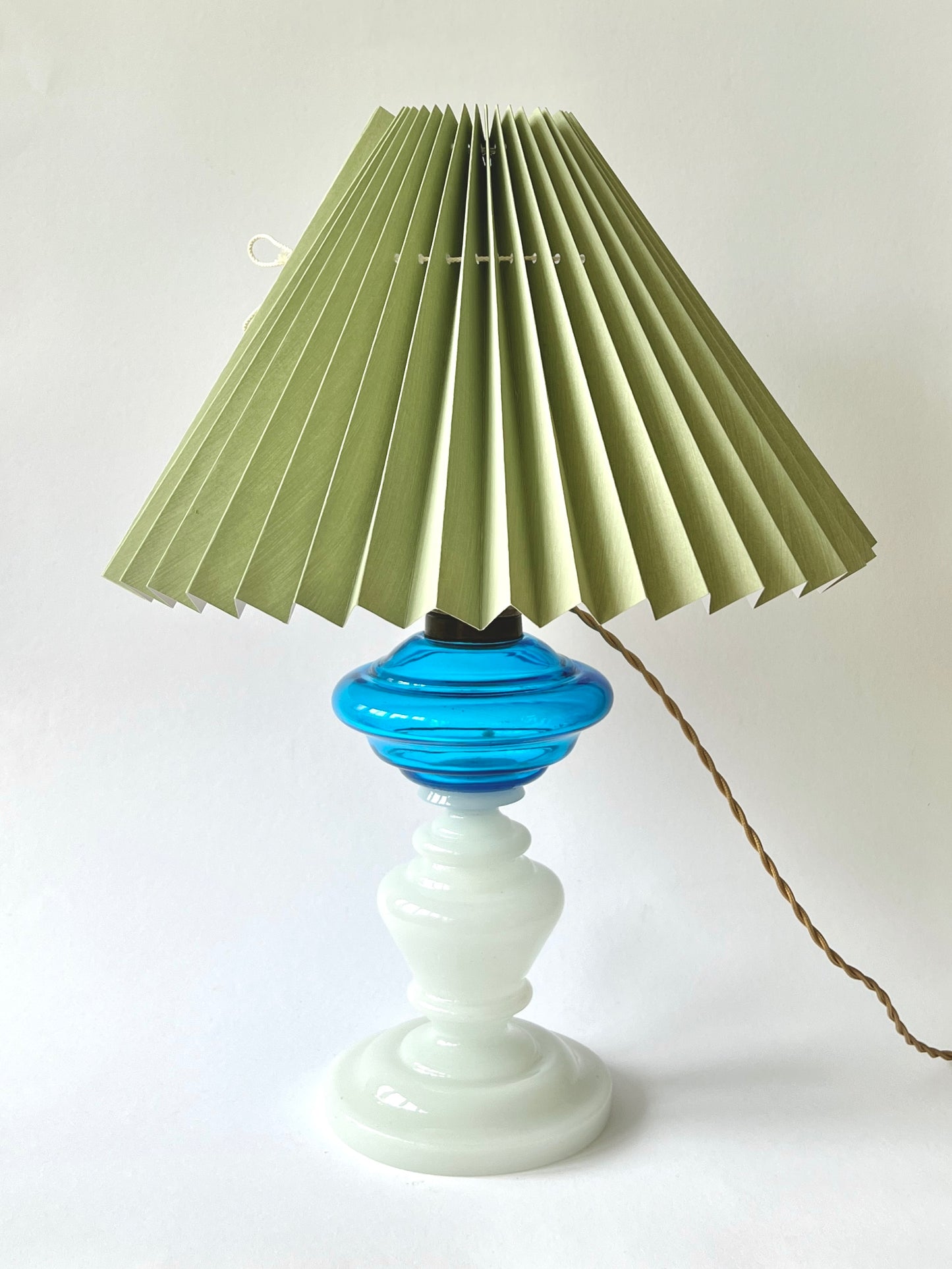 French Glass Table Lamp