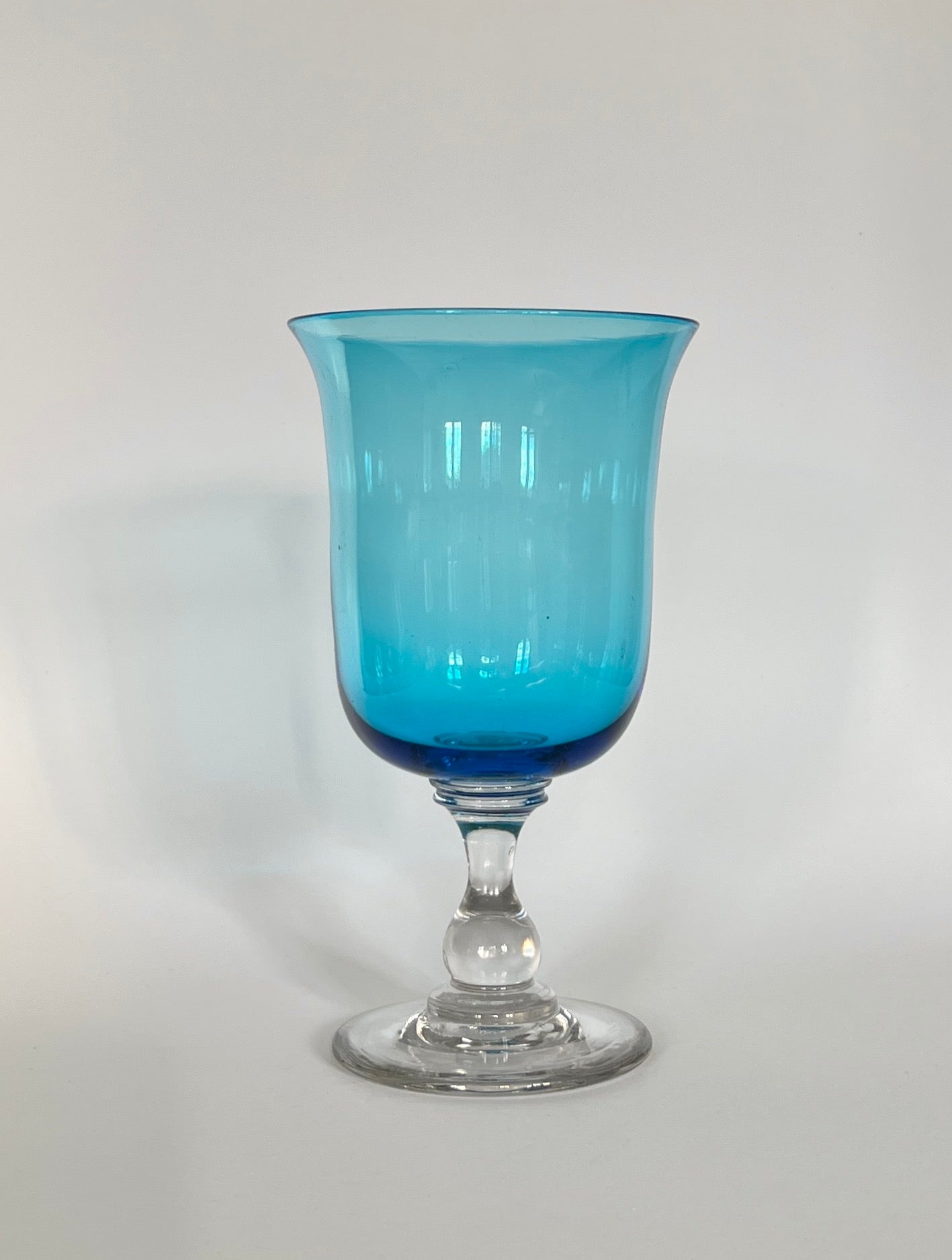 French Glass Vase - Blue