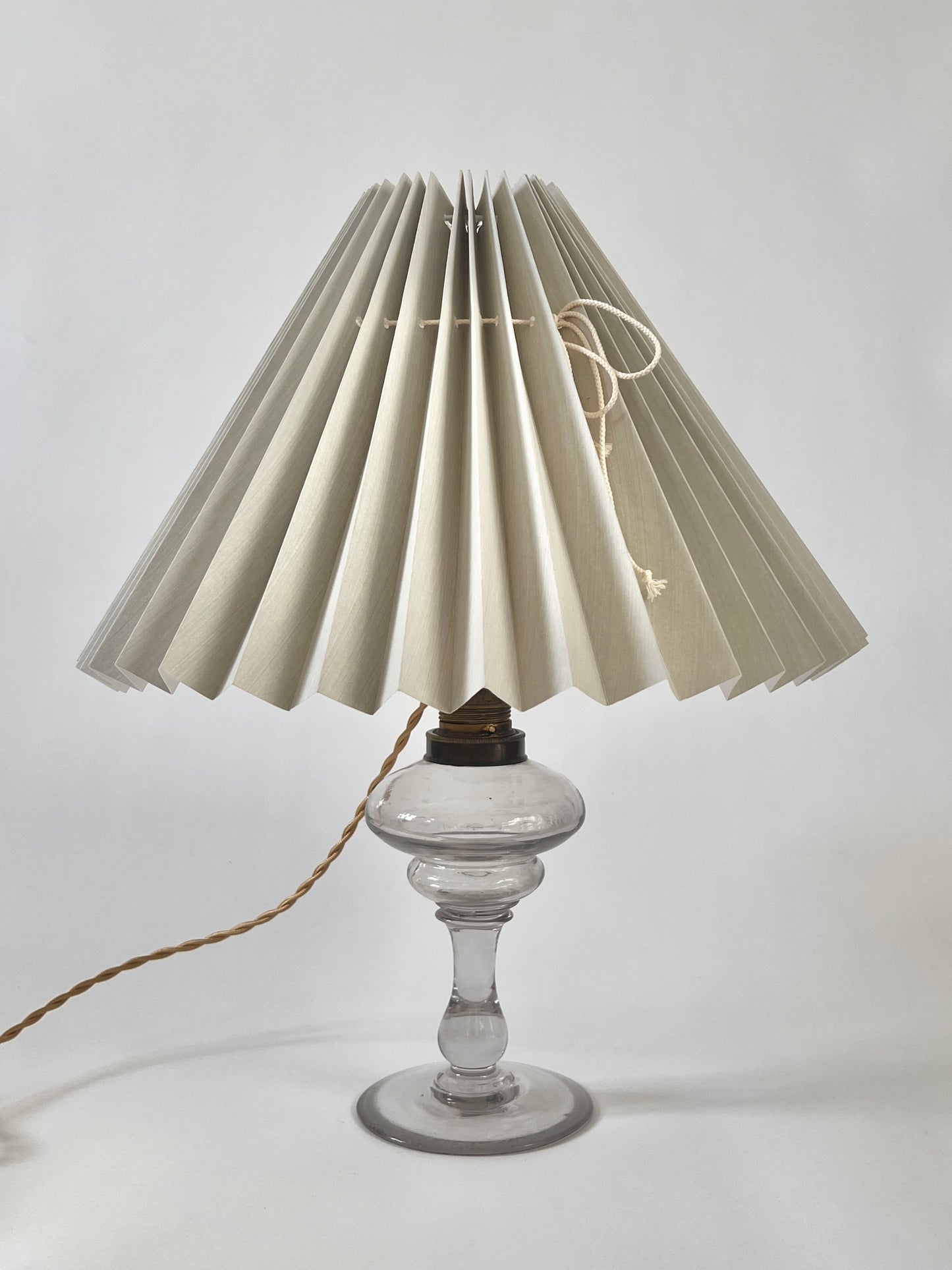 French Glass Table Lamp