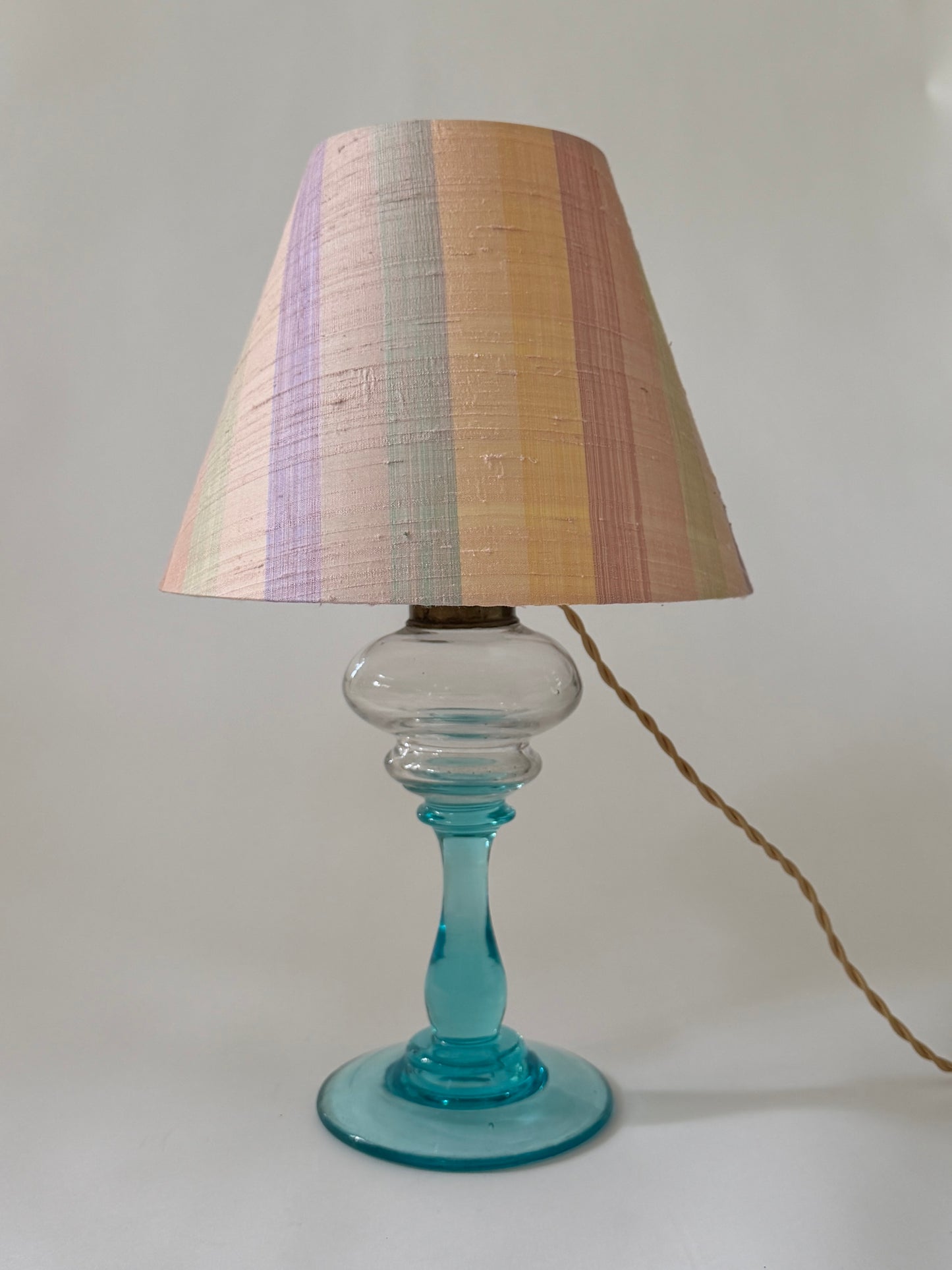 French Glass Table Lamp