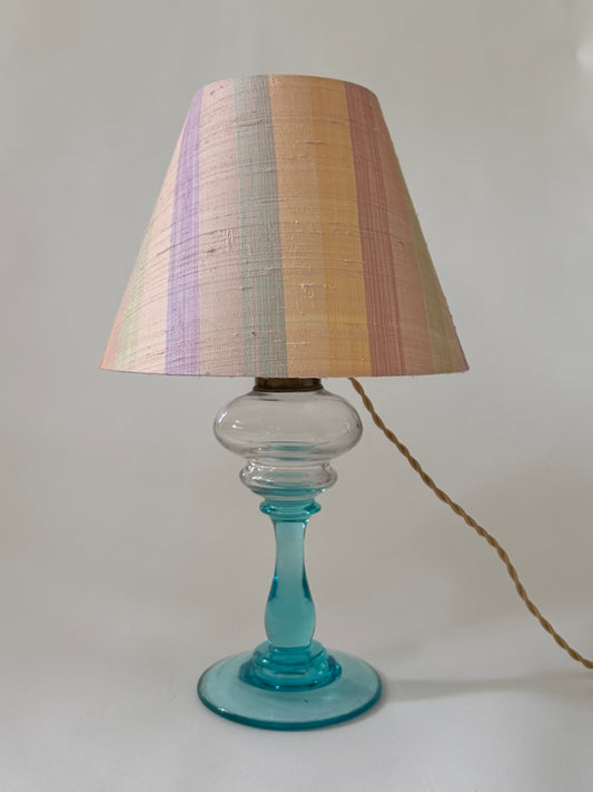 French Glass Table Lamp