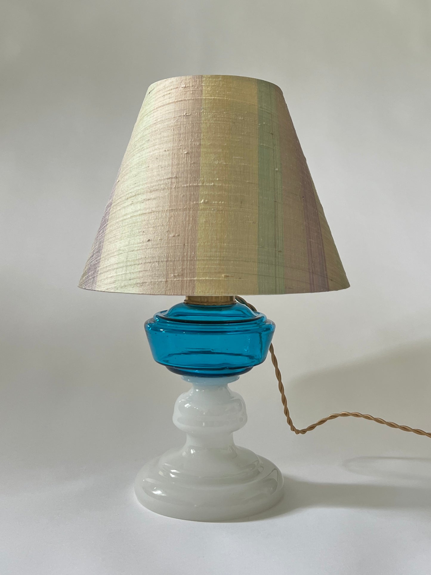French Glass Table Lamp