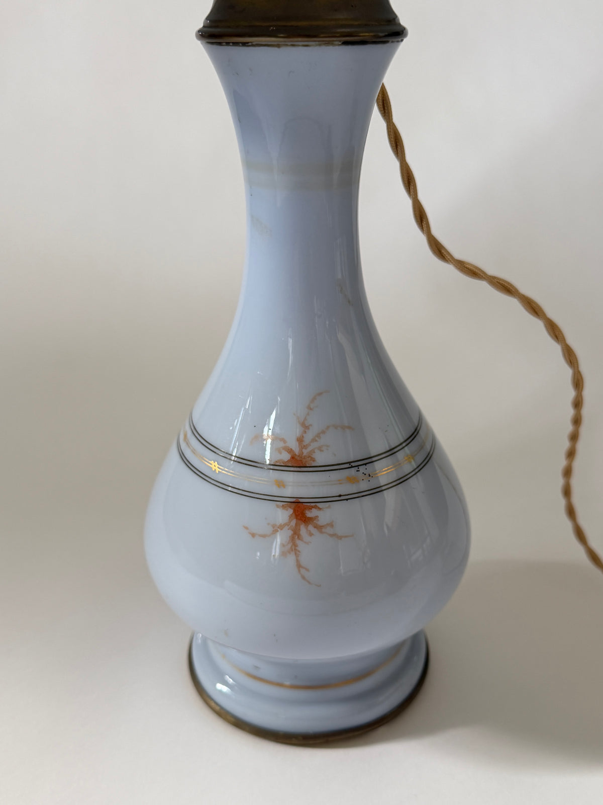 French Glass Table Lamp