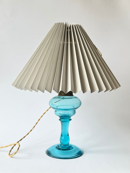 French Glass Table Lamp