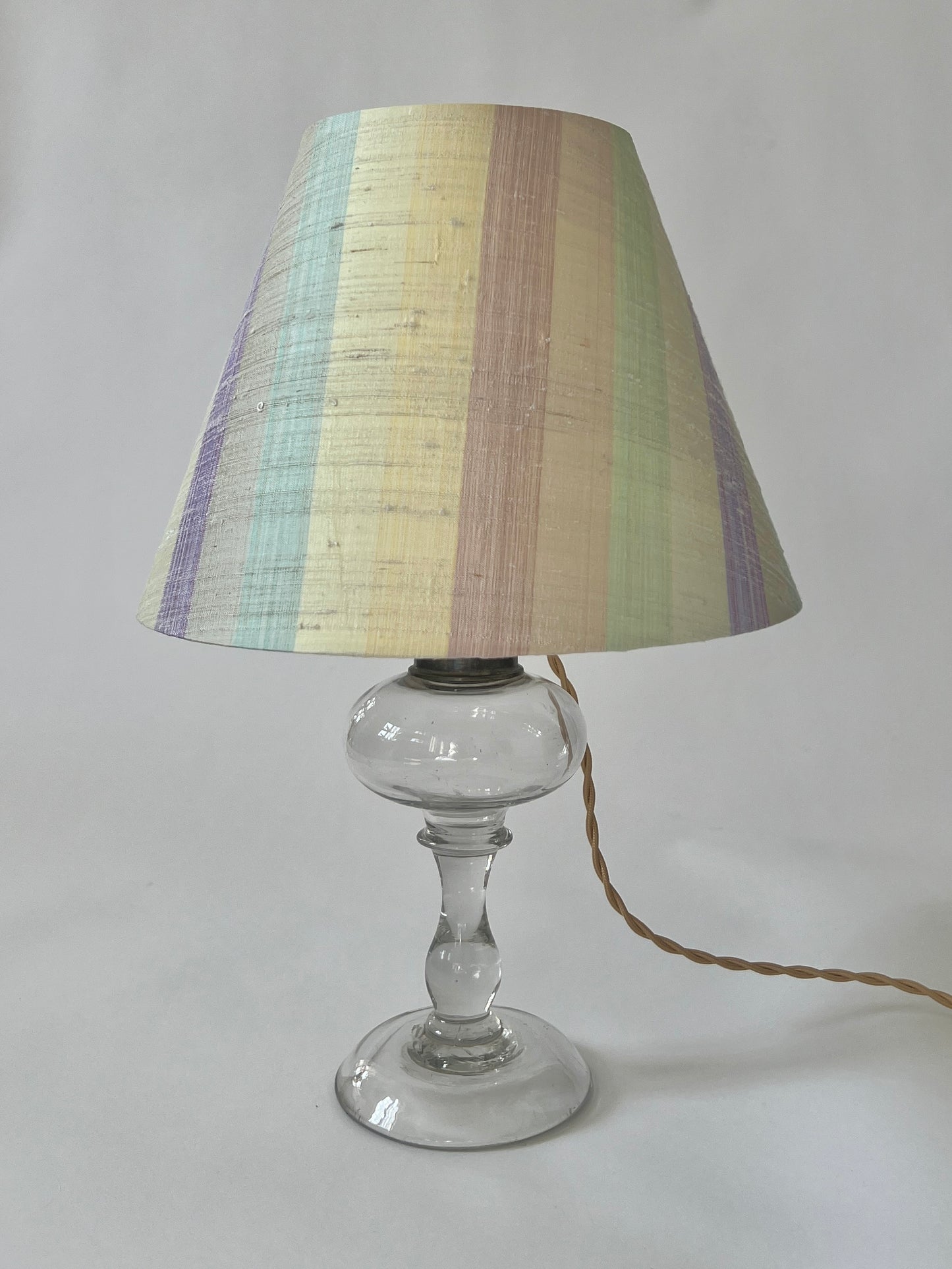 French Glass Table Lamp