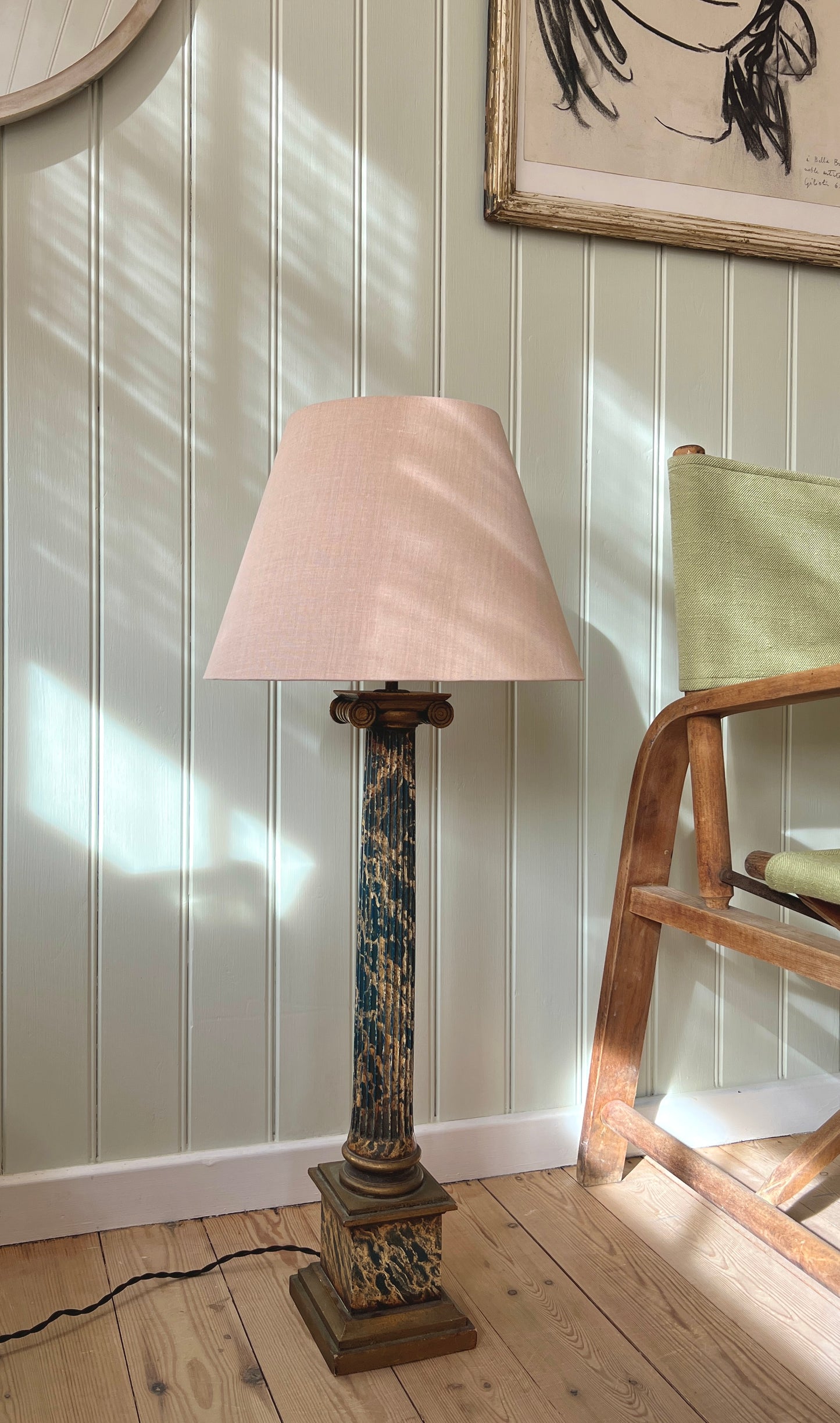 Faux Marble Floor Lamp