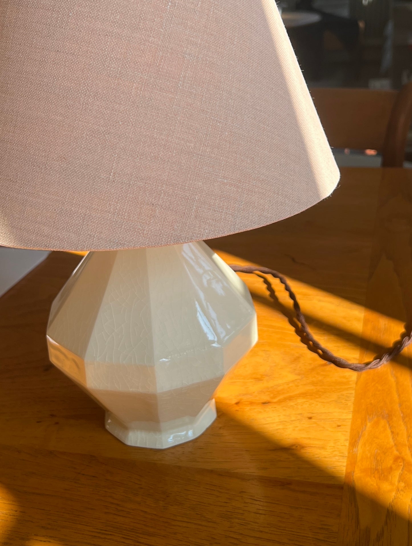 Erwan de Rengervé x Helle Thygesen Table Lamp - Ivory Craquelé