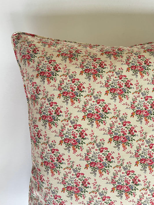 French Vintage Textile Pillow