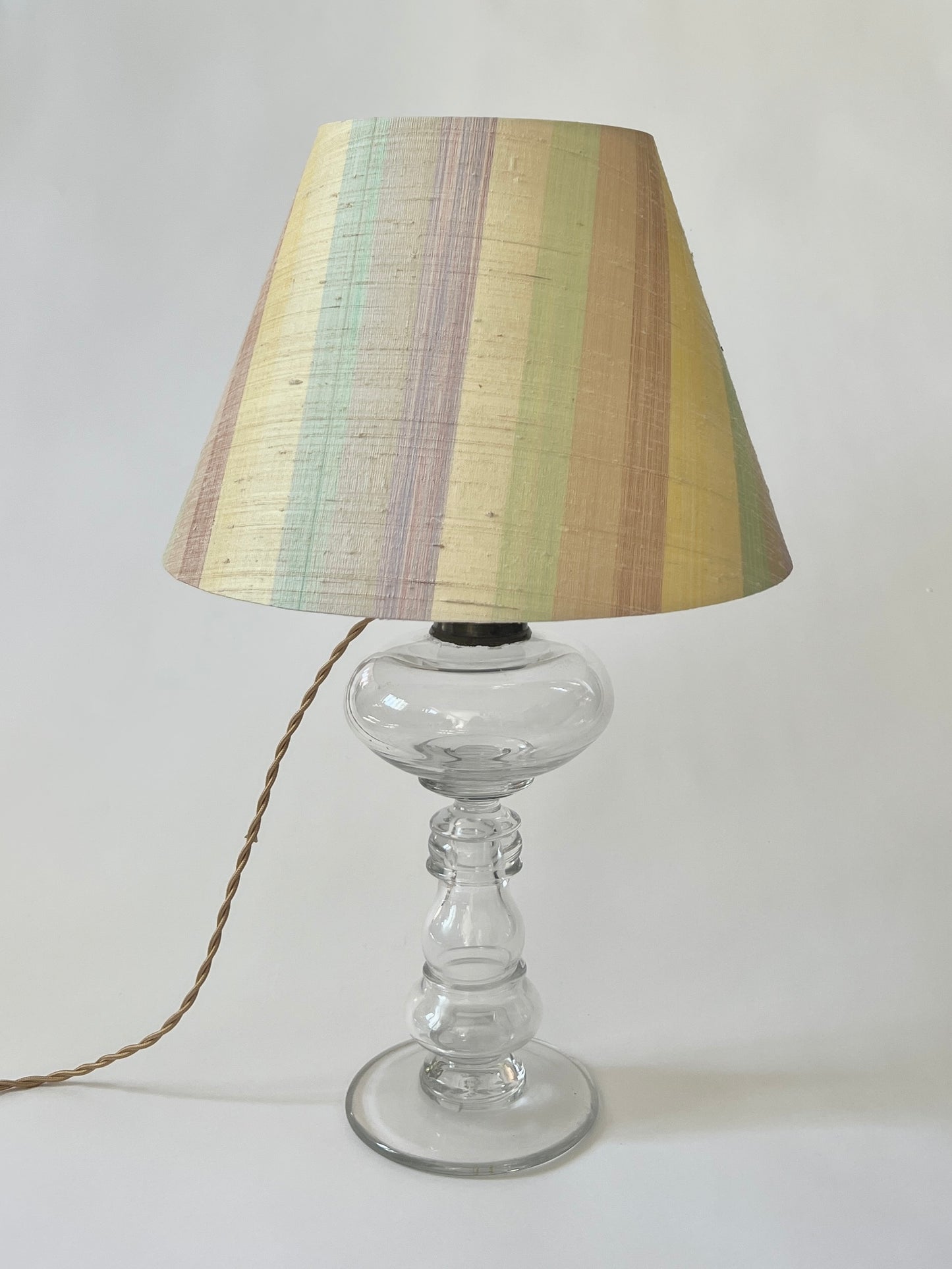 French Glass Table Lamp