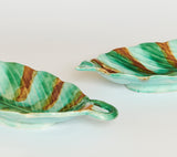Pair of Ceramic Leaf Bowls
