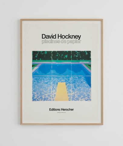 David Hockney poster "Piscines de Papier"