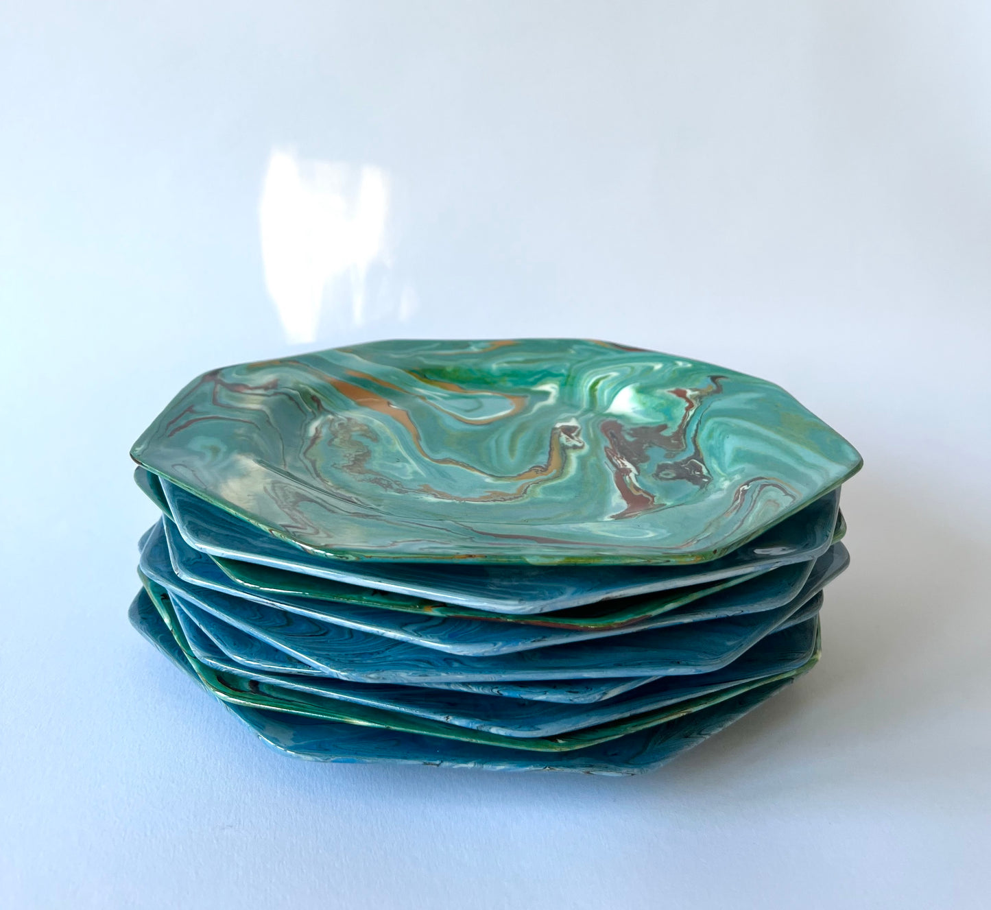 Terre Mêlée Serving Plates - Green