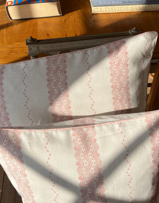 Linen Pillow - Pink Stripe