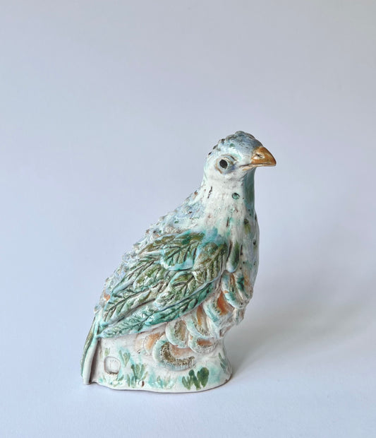 Ceramic bird sculpture