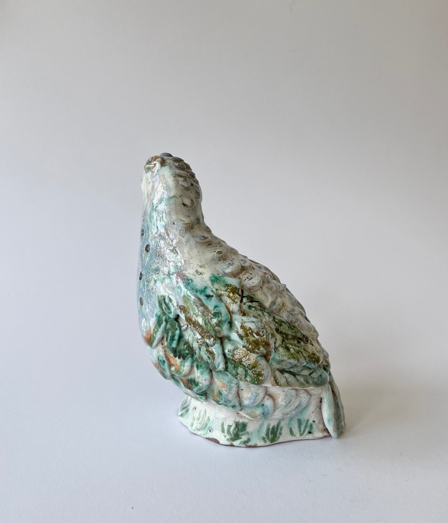 Ceramic bird sculpture