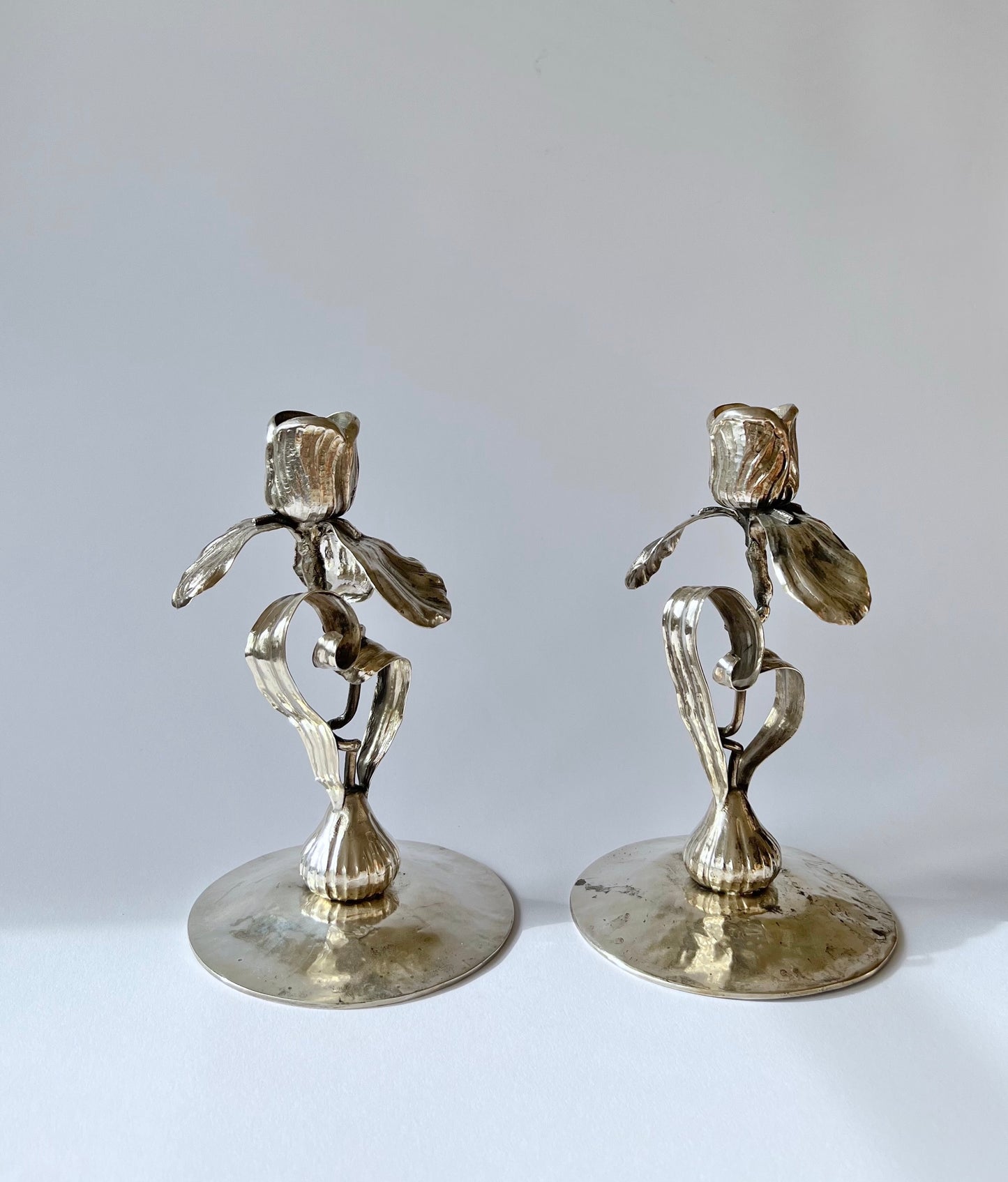 Art Nouveau Silver Candlesticks