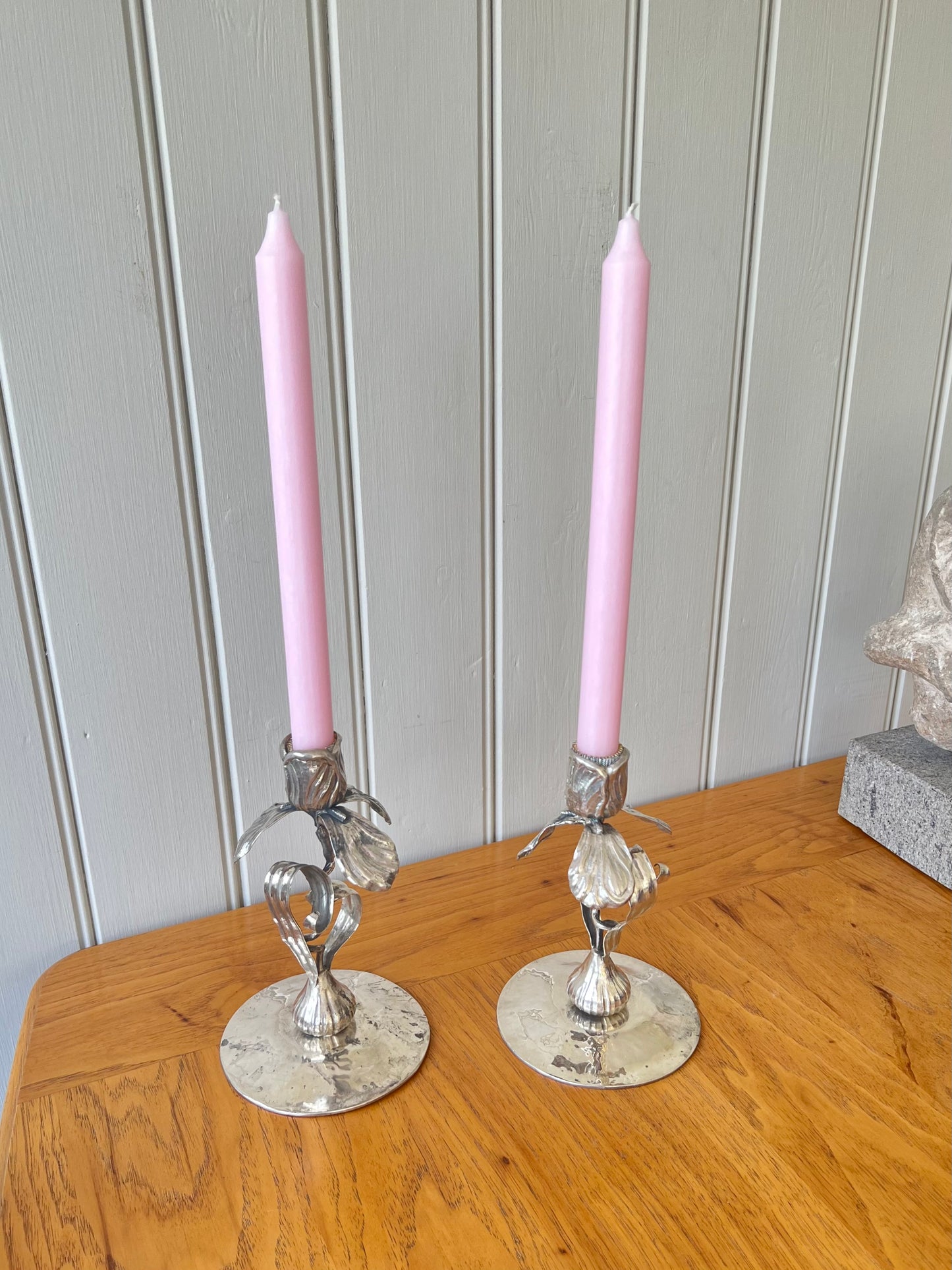 Art Nouveau Silver Candlesticks