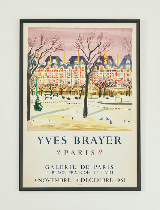 Yves Brayer Place des Vosges Poster 1965